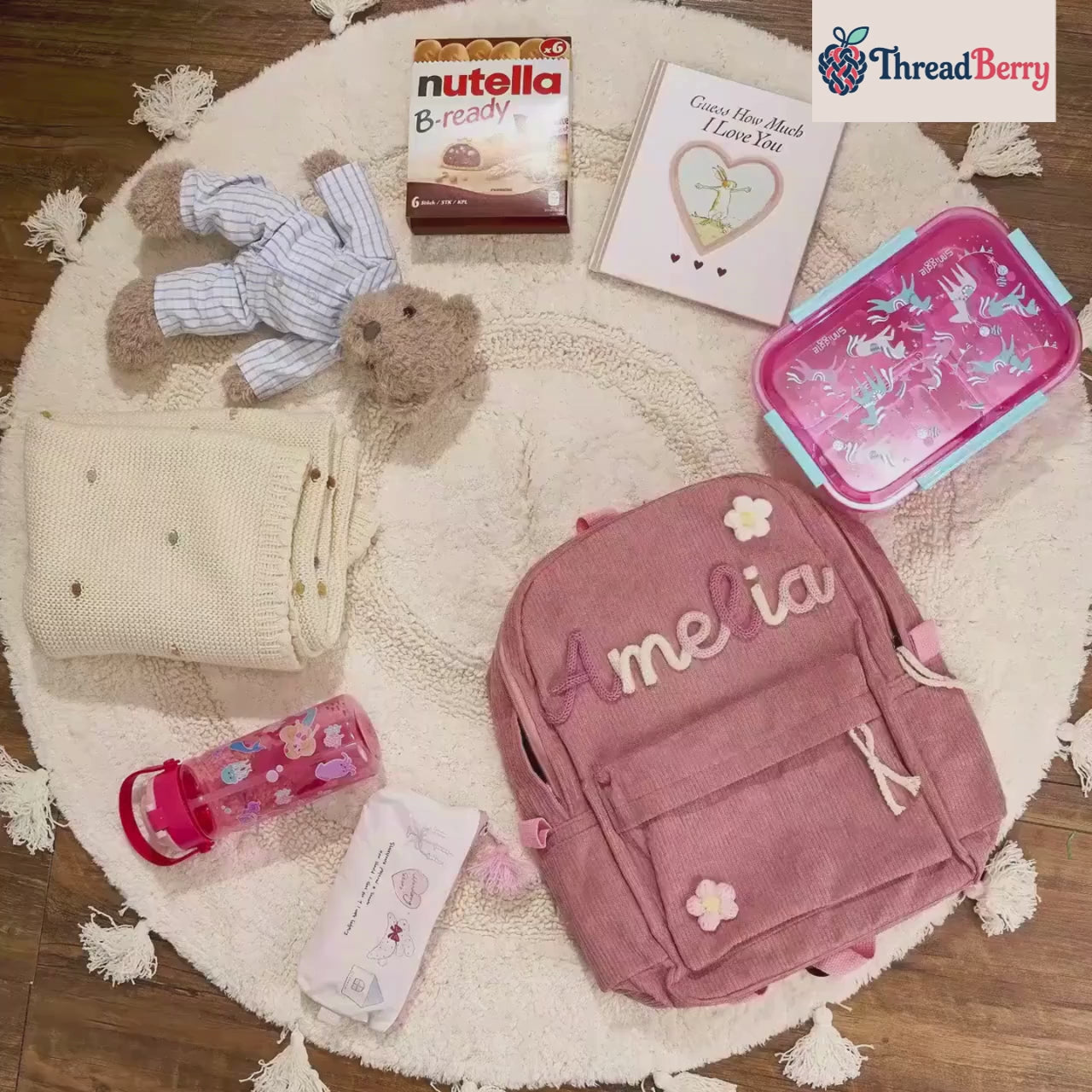 Thread Berry Custom Name Children's Backpack
