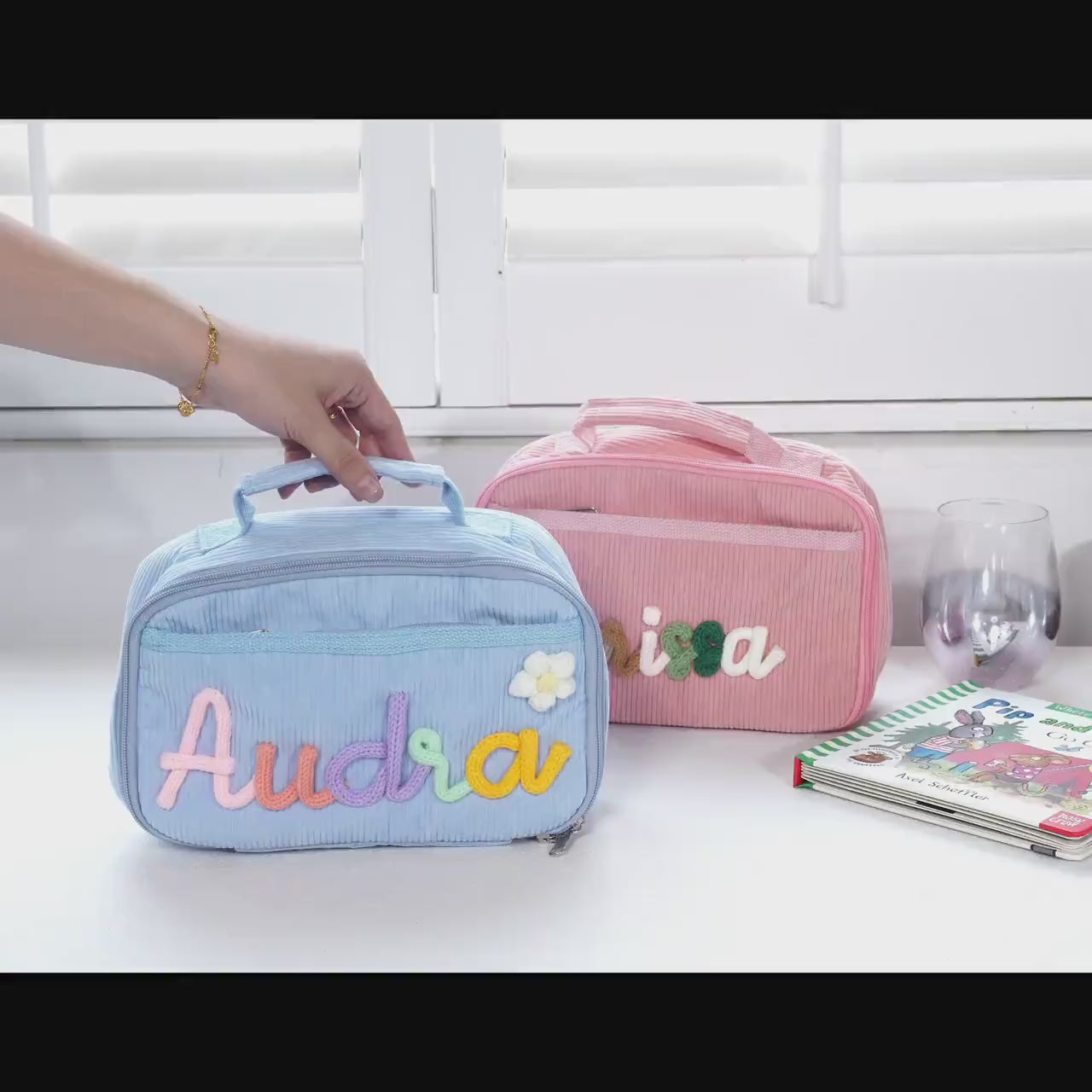 Thread Berry Custom Yarn Name Lunch Bag for Kids